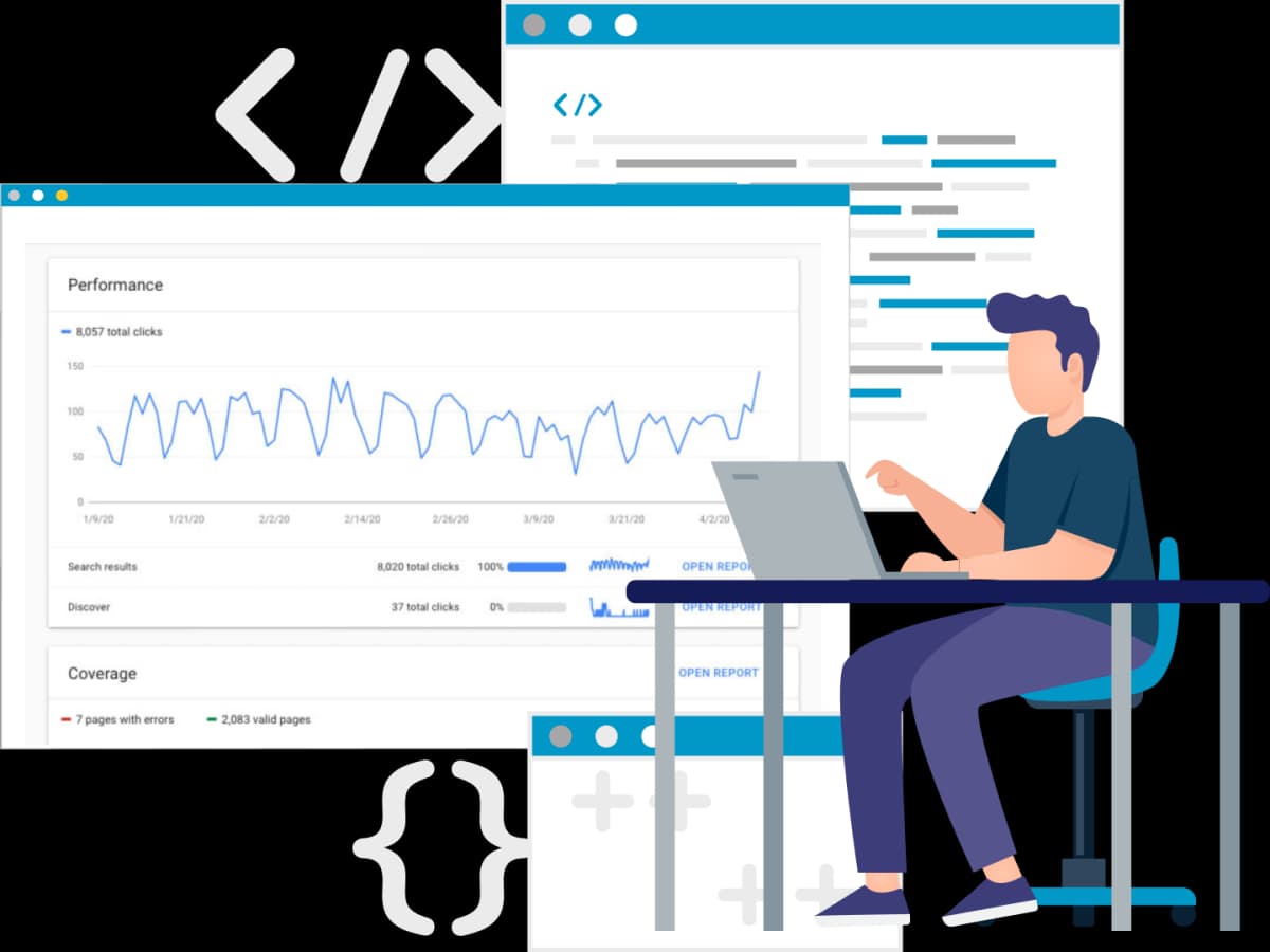 Search console showing ranking and traffic data analysis